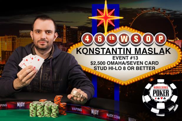 KONSTANTIN MASLAK SCOOPS UP A WSOP GOLD BRACELET IN EIGHT-OR-BETTER EVENT