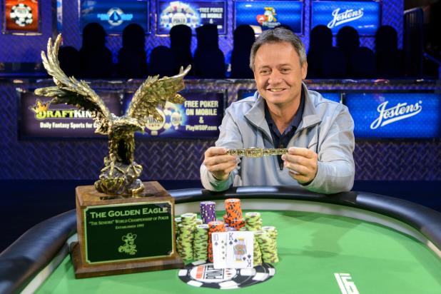 TRAVIS BAKER ENJOYS A SENIOR MOMENT