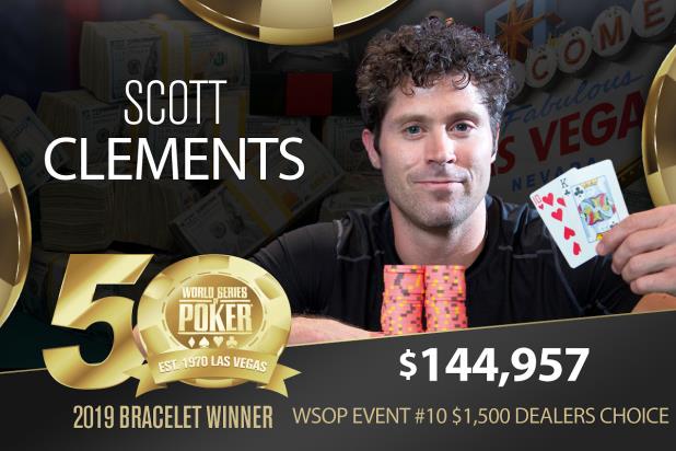 SCOTT CLEMENTS TRIUMPHS IN $1,500 DEALERS CHOICE