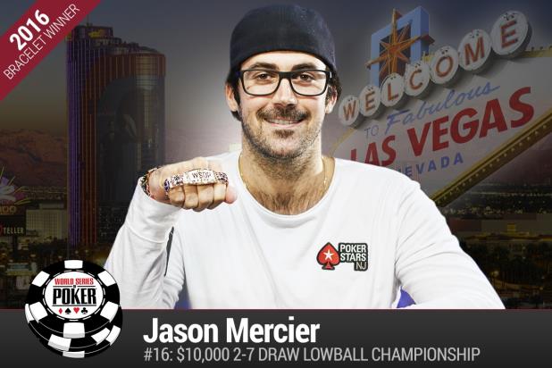 JASON MERCIER WINS FOURTH CAREER GOLD BRACELET