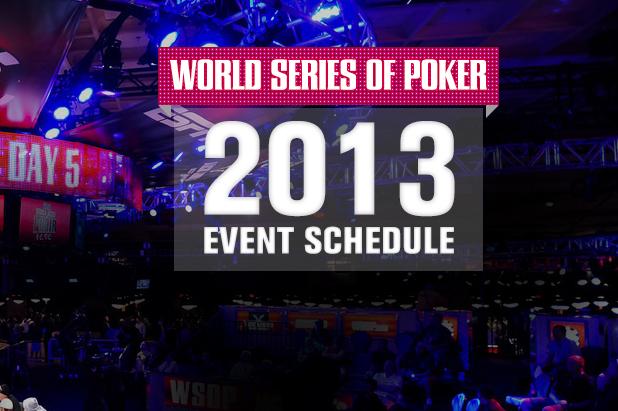 44th ANNUAL WORLD SERIES OF POKER SCHEDULE ANNOUNCED