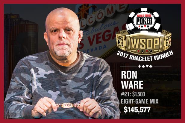 RON WARE STRIKES GOLD IN EVENT 21, EIGHT-GAME MIX
