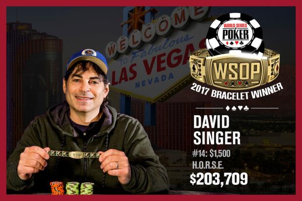 DAVID SINGER WINS $1,500 H.O.R.S.E. FOR SECOND CAREER BRACELET